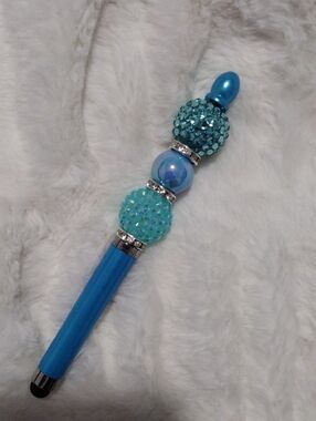 Blue Crystal Bubble Stylus & Pen